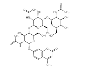 4-甲基香豆素基 N,N',N''-三乙?；?β-D-殼聚三糖苷  Cas:53643-13-3  