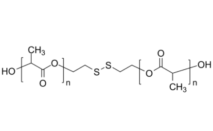 PDLLA-disulf 聚丙交酯(聚乳酸)-雙羥基 鏈中間為二硫鍵 生物降解高分子 PDLLA-disulf 聚丙交酯(聚乳酸)-雙羥基 鏈中間為二硫鍵 生物降解高分子