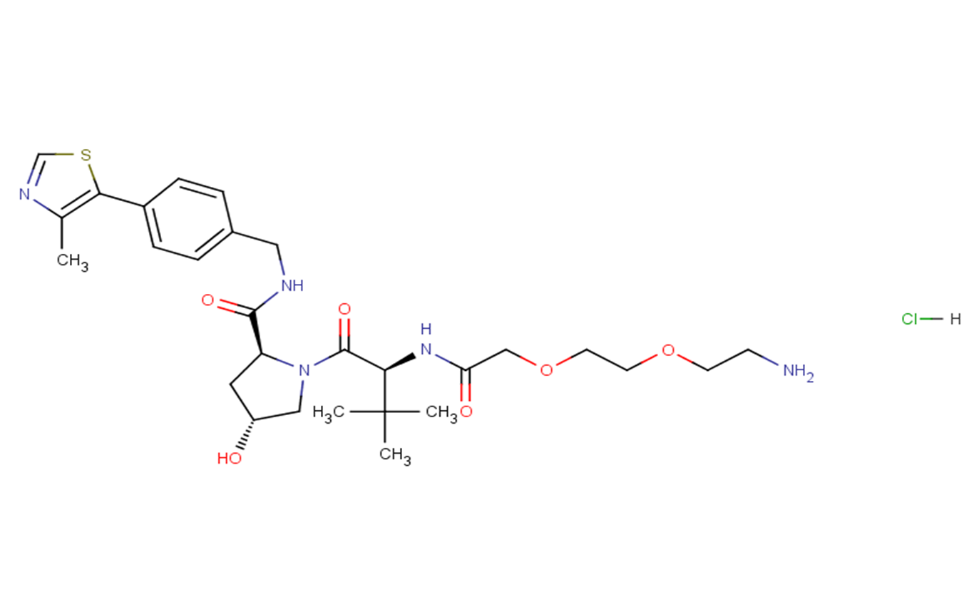 2097973-72-1 (S,R,S)-AHPC-PEG2-NH2 hydrochloride Chemical Structure
