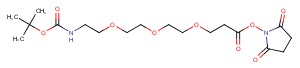 Boc-NH-PEG3-NHS ester Chemical Structure