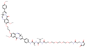 Mal-PEG4-VA-PBD Chemical Structure