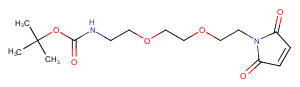 Mal-PEG2-NH-Boc Chemical Structure