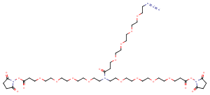 N-(Azido-PEG4)-N-bis(PEG4-NHS ester) Chemical Structure