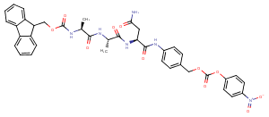Fmoc-Ala-Ala-Asn-PABC-PNP Chemical Structure