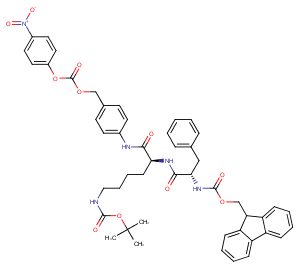 Fmoc-Phe-Lys(Boc)-PAB-PNP Chemical Structure