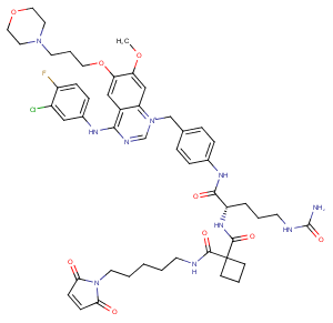 MC-Sq-Cit-PAB-Gefitinib Chemical Structure