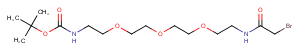 Bromoacetamido-PEG3-NH-Boc Chemical Structure
