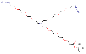 N-(Boc-PEG3)-N-bis(PEG3-azide) Chemical Structure