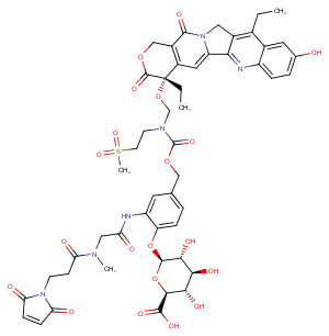 MAC glucuronide α-hydroxy lactone-linked SN-38 Chemical Structure