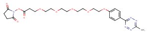 Methyltetrazine-PEG5-NHS ester Chemical Structure