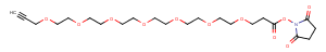 Propargyl-PEG7-NHS ester Chemical Structure