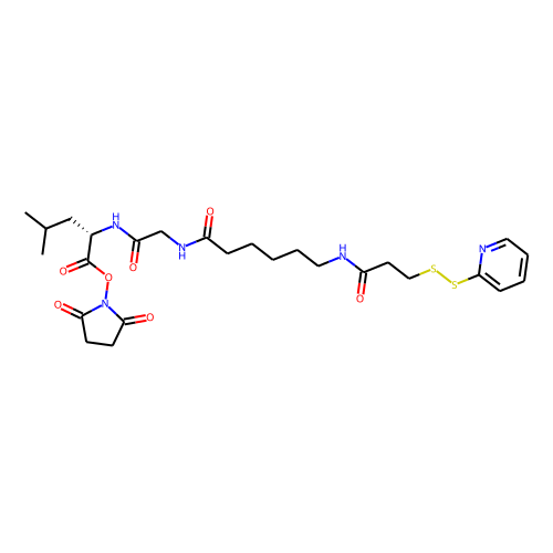 SPDP-C6-Gly-Leu-NHS ester Chemical Structure