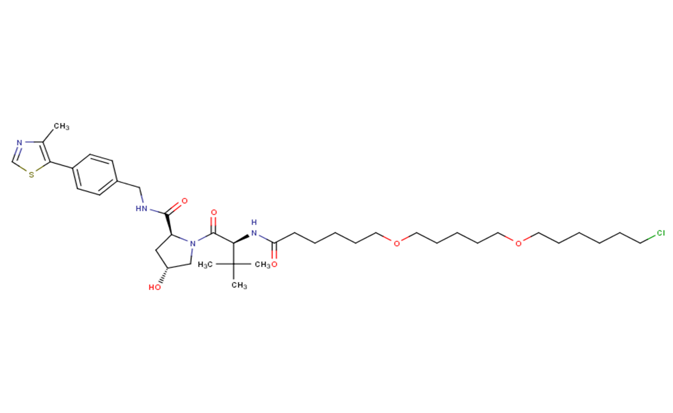 (S,R,S)-AHPC-(C3-PEG)2-C6-Cl Chemical Structure