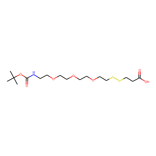 Boc-amino-PEG3-SS-acid Chemical Structure