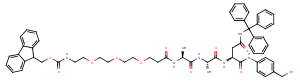 Fmoc-PEG3-Ala-Ala-Asn(Trt)-PAB Chemical Structure