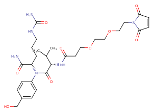 2055041-38-6 Mal-PEG2-Val-Cit-amido-PAB-OH Chemical Structure
