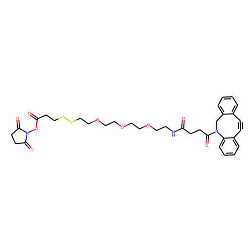 DBCO-PEG3-SS-NHS ester Chemical Structure