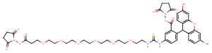 Fluorescein-PEG6-bis-NHS ester Chemical Structure