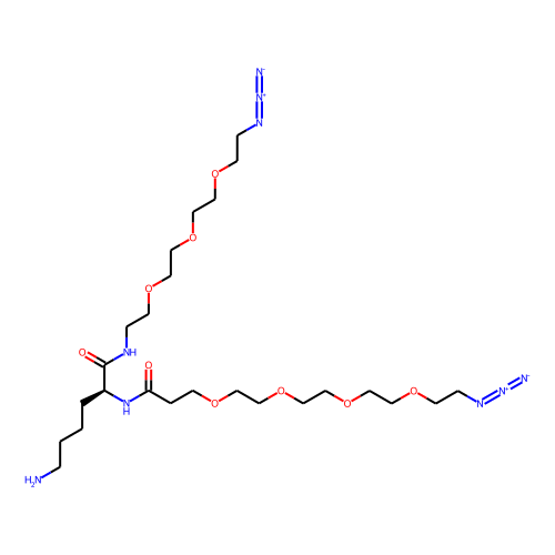 NH2-C5-PEG4-N3-L-Lysine-PEG3-N3 Chemical Structure