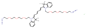 2107273-46-9 N,N'-bis-(azide-PEG3)-Cy5 Chemical Structure