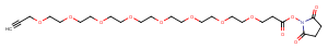 Propargyl-PEG8-NHS ester Chemical Structure