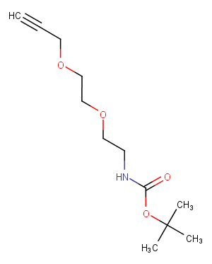 869310-84-9 Propargyl-PEG2-NHBoc Chemical Structure