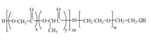 PLGA-SS-PEG-OH，聚乳酸-羥基乙酸共聚物-雙硫鍵-聚乙二醇-羥基