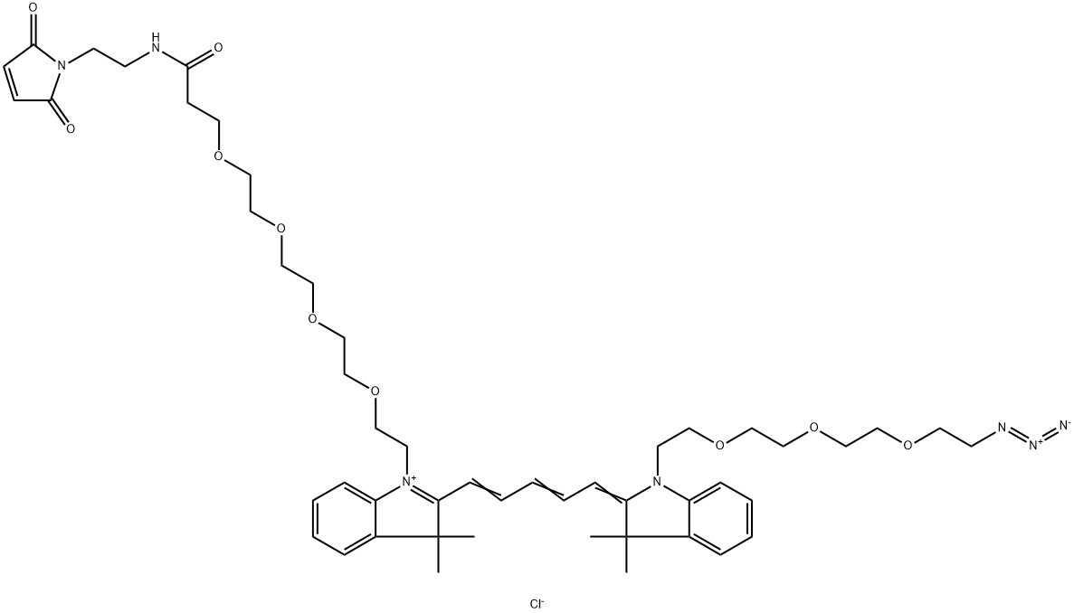cas:2107273-74-3 N-(azide-PEG3)-N'-(Mal-PEG4)-Cy5